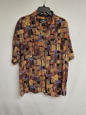 Harley Davidson Hawaiian Shirt Mens Size XLARGE Beach Cruise Camp